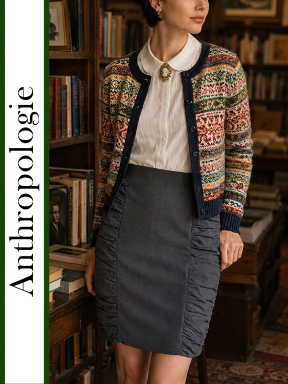 Anthropologie/Cartonnier | 'Alluring Sway' Ruched Pencil Skirt